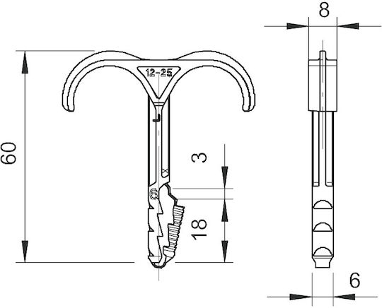 Doppelter Kabelklemme 12-25 Stück E713aa-004sz
