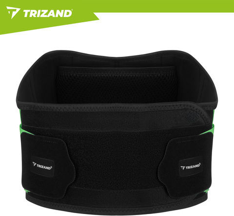 Trizand Gürtel Für Bauch Atdünnung Neopren Klettverschluss 120 X 24 Cm Schwarz Grün 27673
