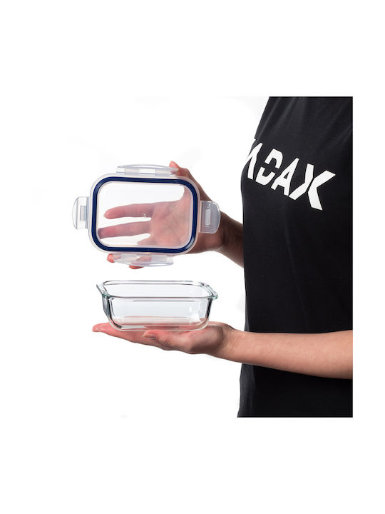 Kadax Set Cutii De Prânz Din Sticlă Transparente 4 Bucăți