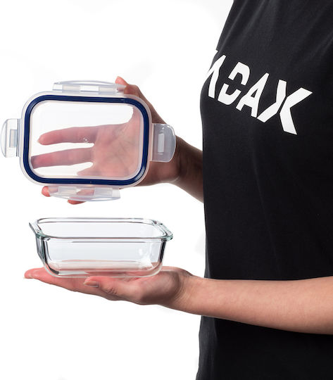 Kadax Set Glass Transparent Lunch Boxes 3 Pieces