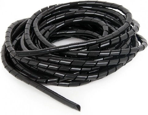 Kabelspiralschläuche 18,2 mm Schwarz 10 m