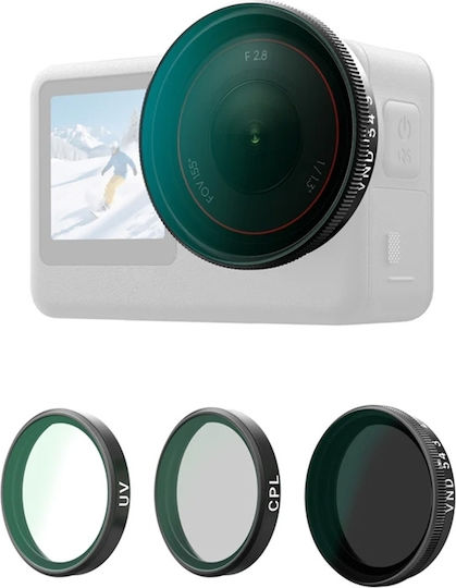 Telesin Cpl Vnd8 Uv Filter Set Dji Osmo Action 6 3 Pcs