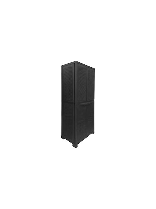 Double-Leaf Cabinet Petra Plastic with 4 Shelves 70x44x173 cm