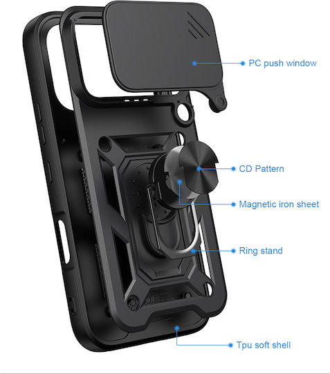 Techsuit Camshield Series Rückseite Umschlag Schwarz
