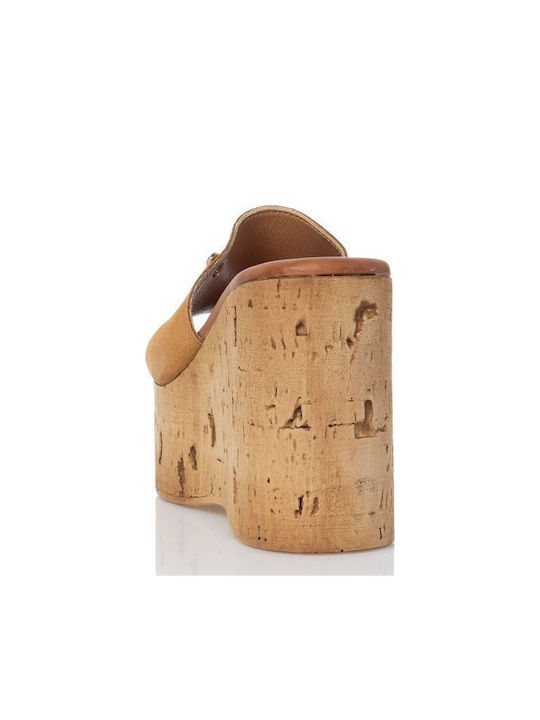 Platforme Dama Tip Slip On Tabac Maro
