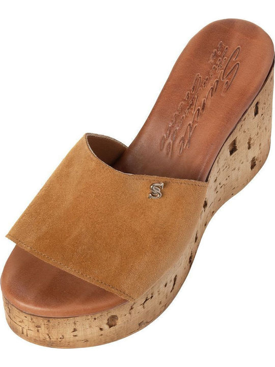 Platforme Dama Tip Slip On Tabac Maro