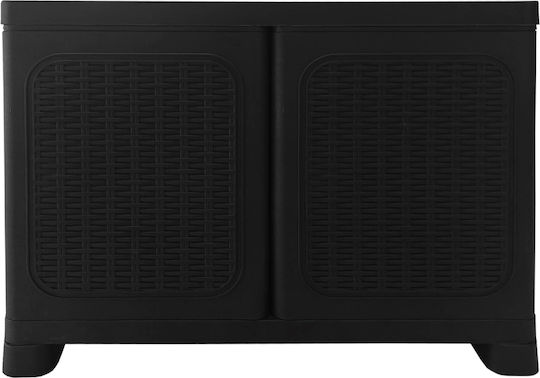 Dulap Plastic Dublu Foi cu 1 Raft Potrivit pentru Spații Mici 70x44x54 cm