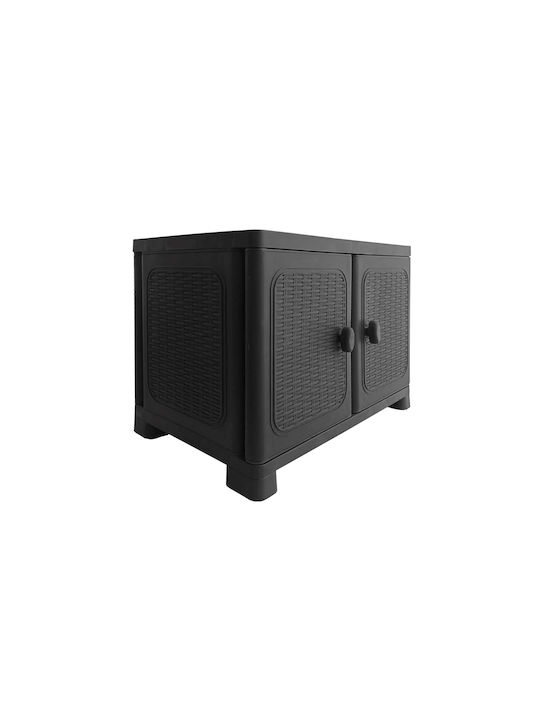 Double-leaf Plastic Cabinet with 1 Shelf Suitable for Small Spaces 70x44x54 cm