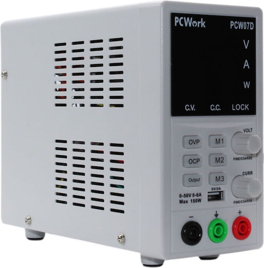 Pcwork Laboratory Power Supply with 1 Channel and Maximum Power 150W PCW07D