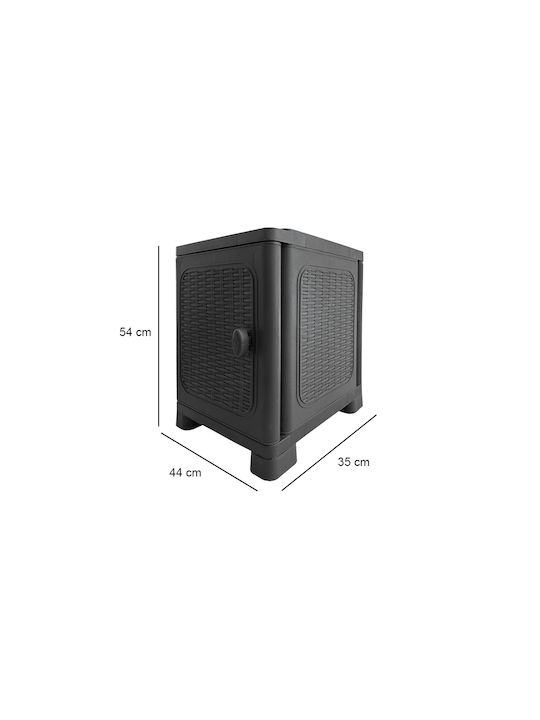 Single-Leaf Plastic Cabinet with 1 Shelf Suitable for Small Spaces 35x44x54 cm