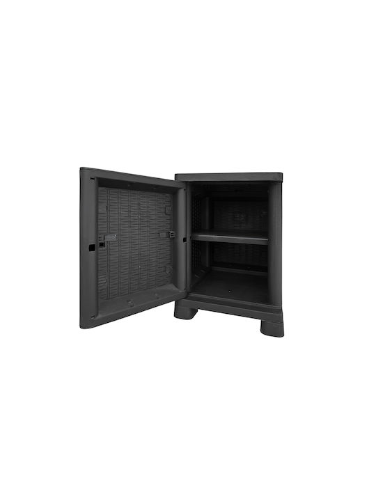 Single-Leaf Plastic Cabinet with 1 Shelf Suitable for Small Spaces 35x44x54 cm