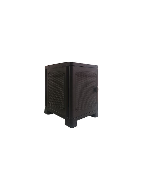 Single-Leaf Plastic Cabinet with 1 Shelf Suitable for Small Spaces 35x44x54 cm