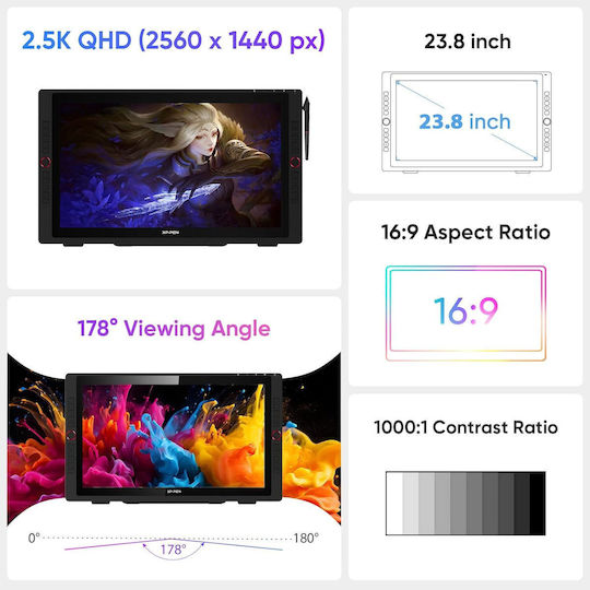 XP-Pen Artist 24 PRO Stilou digital cu ecran QHD 23.8"