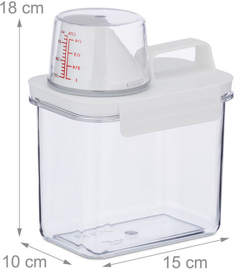 Relaxdays Vază Utilizare Generală cu Capac Plastic Transparent 1100ml