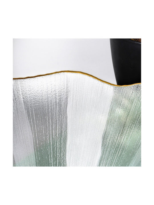 Vilde Vilde Servierschale Rund Glas Gold mit Durchmesser 15cm