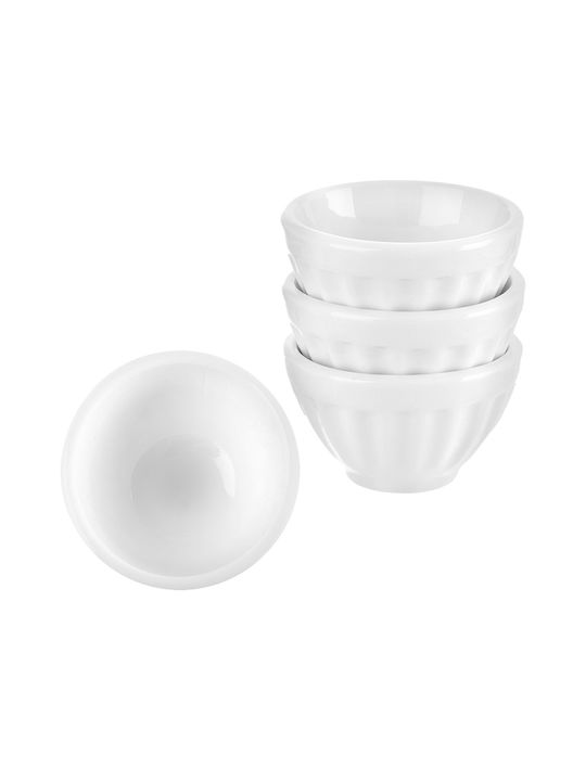 Orion Round Porcelain White Serving Bowl Diameter 6cm 4 Pieces