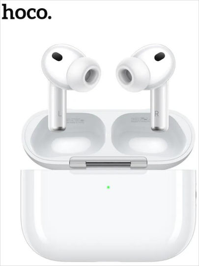 Hoco EW98 In-ear Casti Bluetooth Handsfree cu Husă de Încărcare Albe