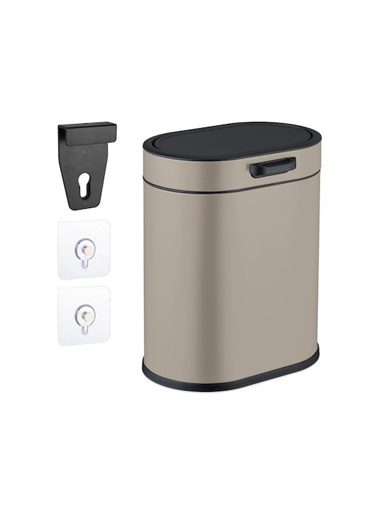 Relaxdays Coș De Gunoi Pentru Dulap Plastic Bej 5lt