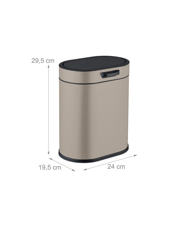 Relaxdays Coș De Gunoi Pentru Dulap Plastic Bej 5lt