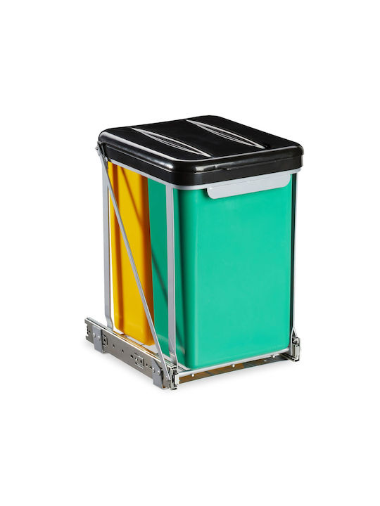 Relaxdays Coș De Gunoi Pentru Dulap Plastic Gri 8lt