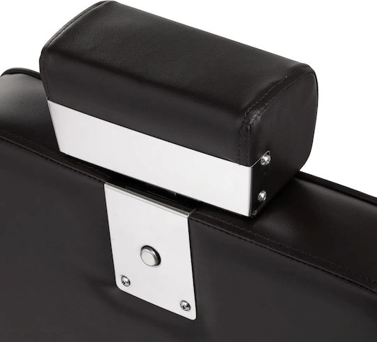 Barber Equipment Καρέκλα Κουρείου Καφέ με Ρυθμιζόμενο Ύψος και Υδραυλική Ανύψωση