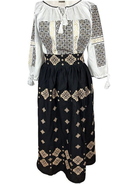 Fustă Floral Neagră