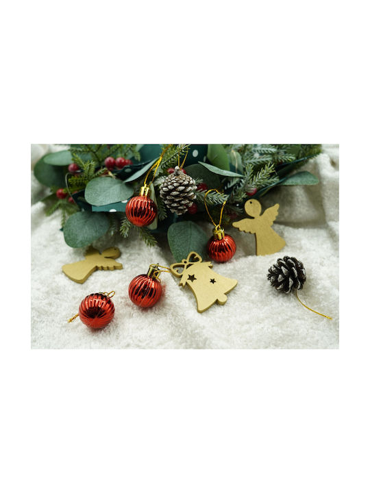 Set 24 Christmas Tree Ornaments Alista Home Globe Type Multicolor Made Polystyrene Glitter Finish Box 3 Cm Depth X 20 Cm Length X 14 Cm Height