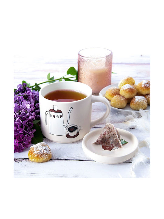 Orion Porcelain Mug With Lid Beige 420ml