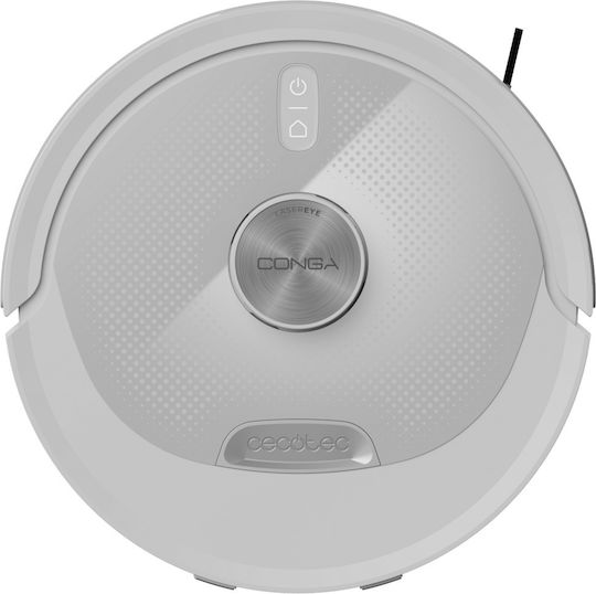 Cecotec Conga Y90 Pearl Σκούπα Ρομπότ με Χαρτογράφηση Laser & Απορρόφηση 25000Pa Λευκή