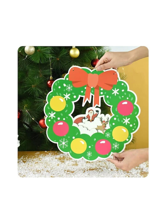 Decorațiune De Crăciun Flippy Suspendată Ușă Perete Șir Inclus 32 X 33 Cm 350g Coroniță Din Hârtie Design Multicolor
