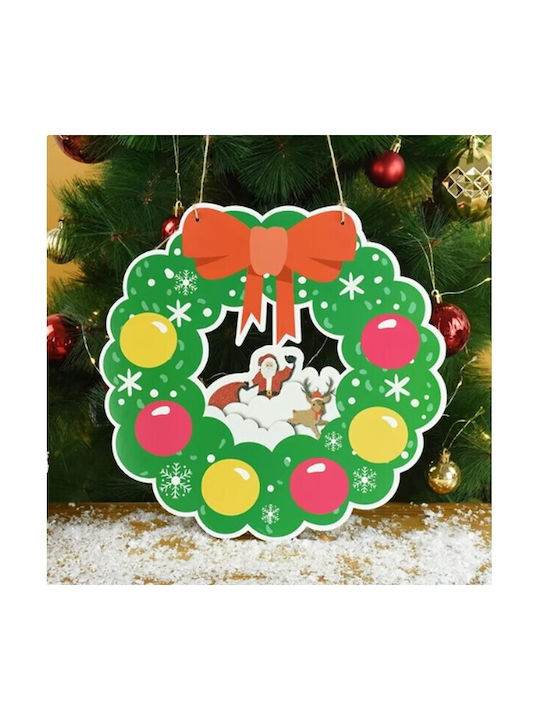 Decorațiune De Crăciun Flippy Suspendată Ușă Perete Șir Inclus 32 X 33 Cm 350g Coroniță Din Hârtie Design Multicolor