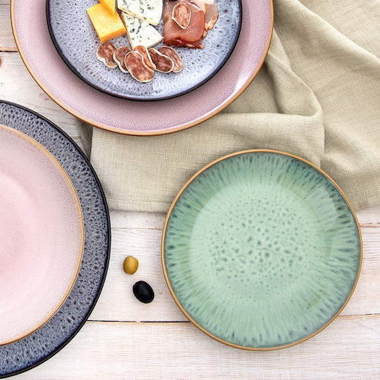 Orion Ceramic Pink Dessert Plate with Diameter 20.5cm