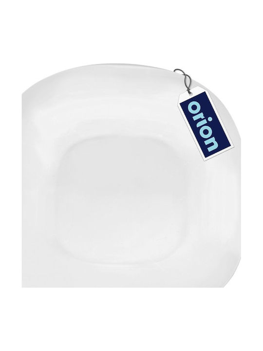 Orion Luna Desert Serving Plate Square Glass White 26.5x26.5cm