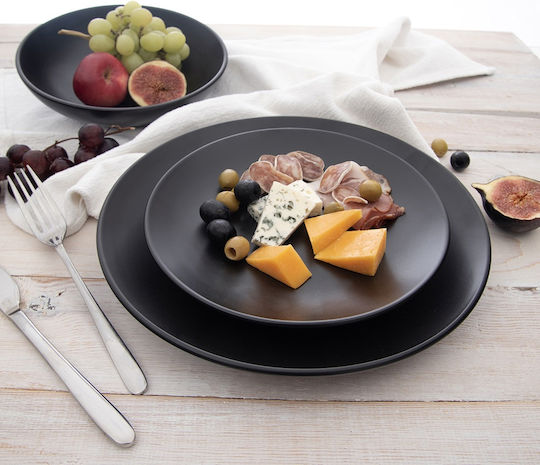 Orion Ceramic Dessert Plate Black with Diameter 27cm