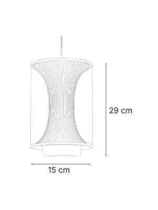 Inlight Adjustable Pendant Ceiling Light Black LED 15x29cm