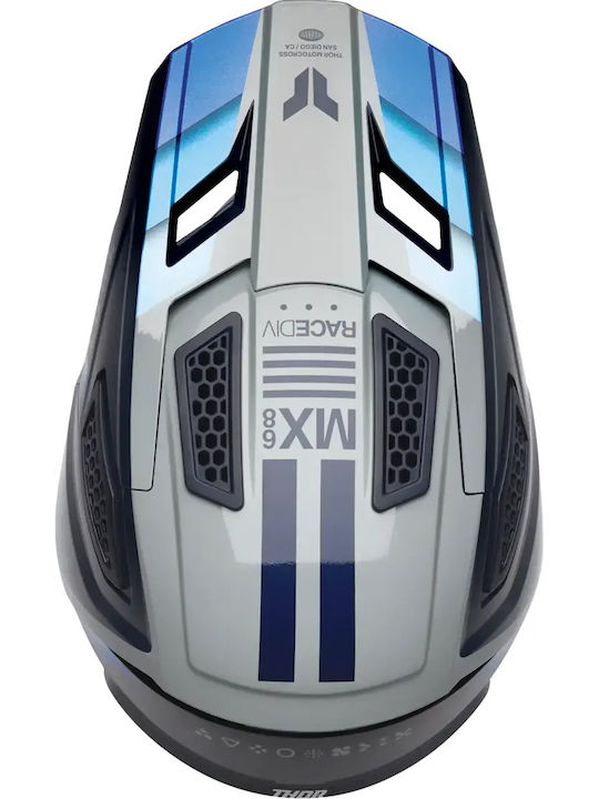 Thor Fleet Defy BL/GY Παιδικό Κράνος Μηχανής Motocross ECE 22.06