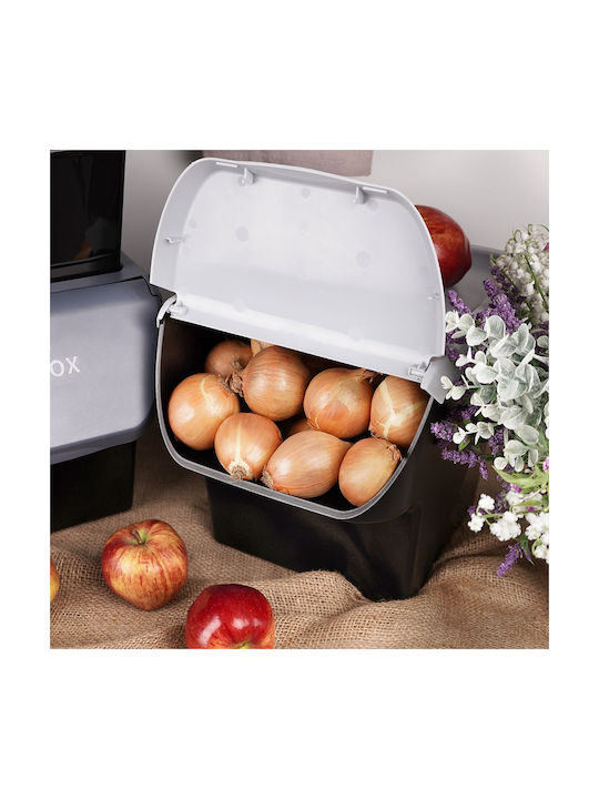 Vilde Set of 3 General Use Boxes with Gray Plastic Lid 27.5x26x34cm