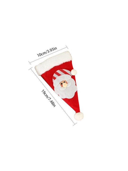 Alista Home Weihnachtliches Etui für Besteck Stoff Weihnachtsmänner 19x10cm