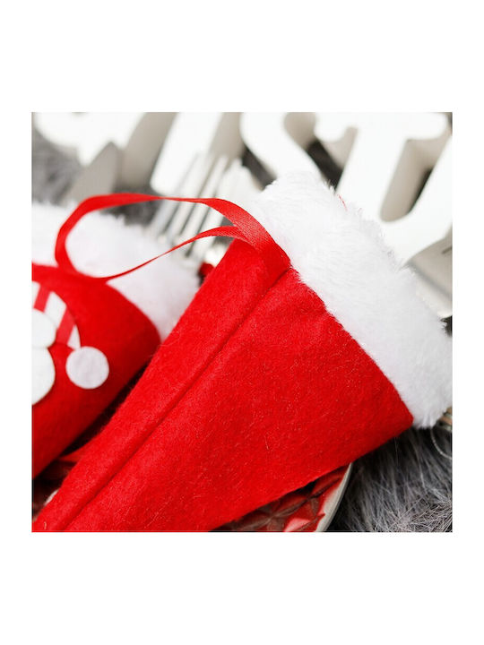 Alista Home Weihnachtliches Etui für Besteck Stoff Weihnachtsmänner 19x10cm