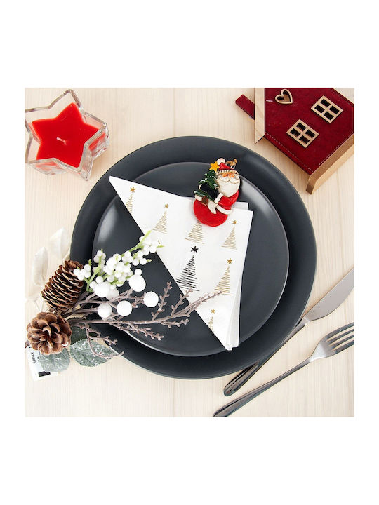Orion Set Christmas Napkins Trees 33x33cm 20 Pieces