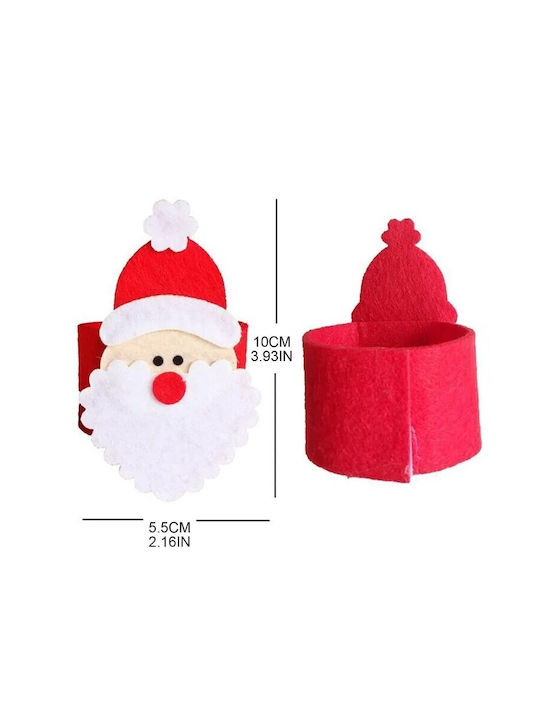 Alista Home Suport pentru Șervețele de Crăciun Din Material Textil Moși Crăciuni 10x5.5cm