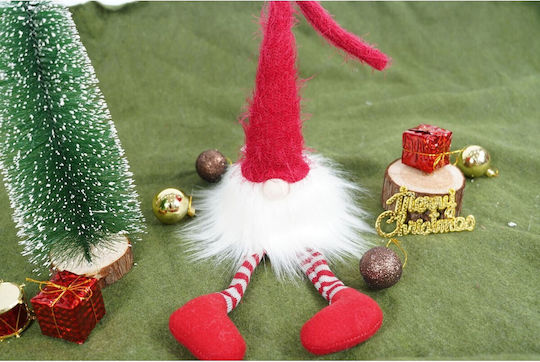 Ornament Elf De Crăciun Alista Home Alb Roșu Textil 52 Cm