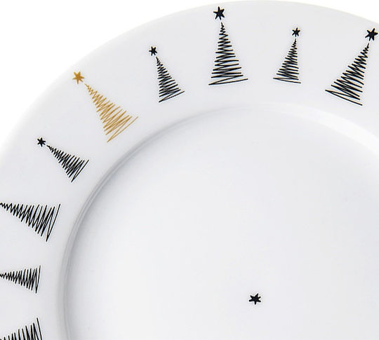 Orion Christmas Porcelain Plate Trees 20x20x2cm