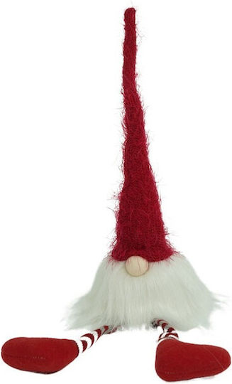 Ornament Elf De Crăciun Alista Home Alb Roșu Textil 52 Cm
