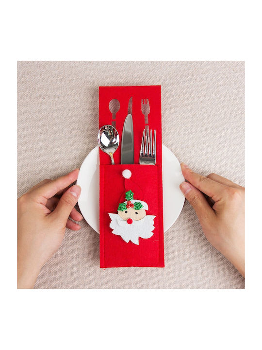 Alista Home Fetă Pentru Masa De Crăciun Suport Pentru Tacâmuri Moș Crăciun 25x8.5cm