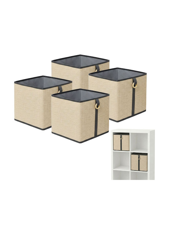 Relaxdays Fabric Beige Storage Box 30x30x30cm