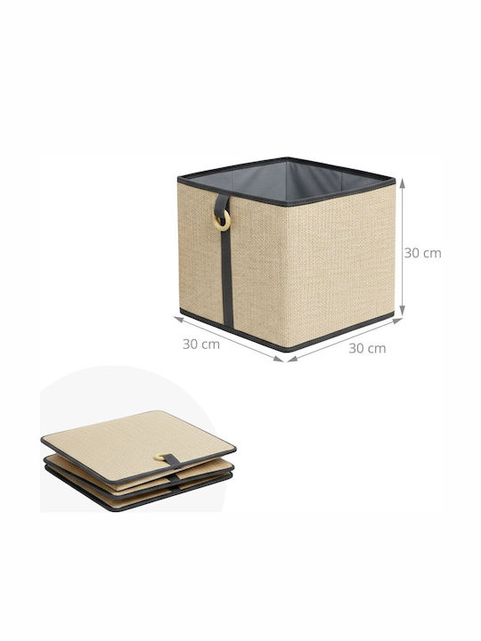 Relaxdays Fabric Beige Storage Box 30x30x30cm