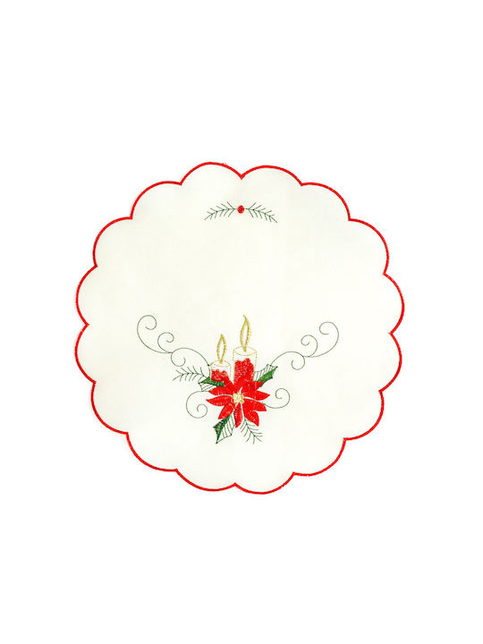 Alista Home Set De Masă Rotundă Din Țesătură Roșie 29cm