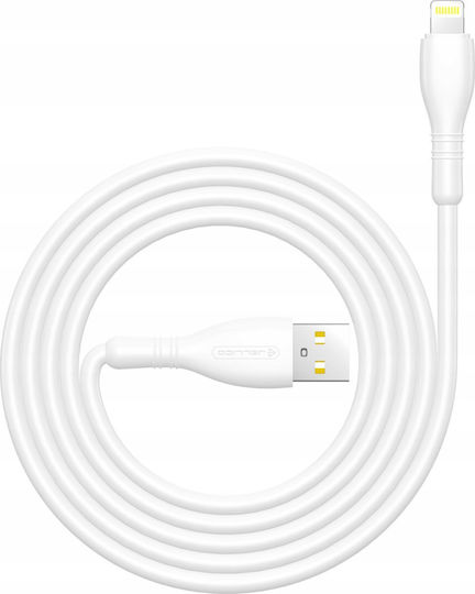 Jellico Cablu USB-A la Lightning Alb 1m