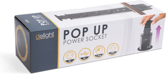 Alista Home Power Strip 3 Sockets with USB-A and 1.5m Cable